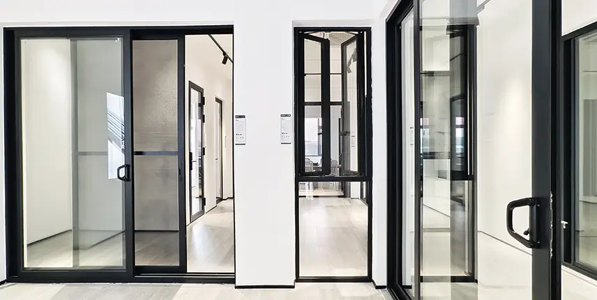 58 series thermal break aluminum French casement window with slim border